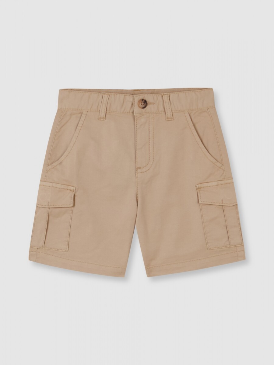 Pantalon Corto Cargo Marron