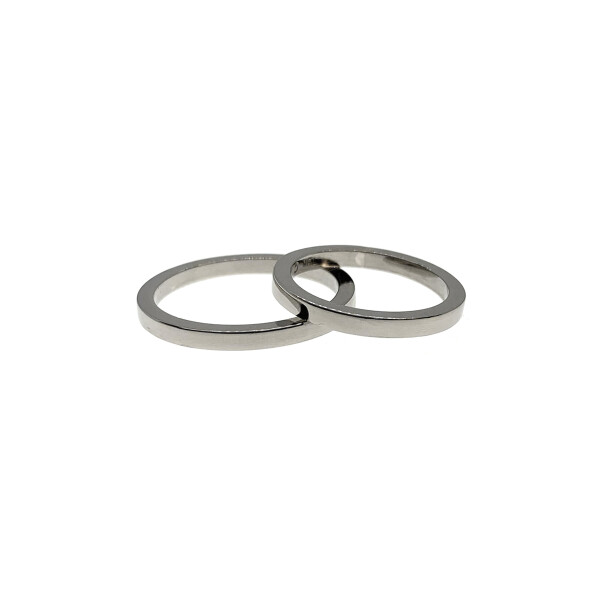 Par de alianzas de oro blanco 18k ALW4300 Par de alianzas de oro blanco 18k ALW4300