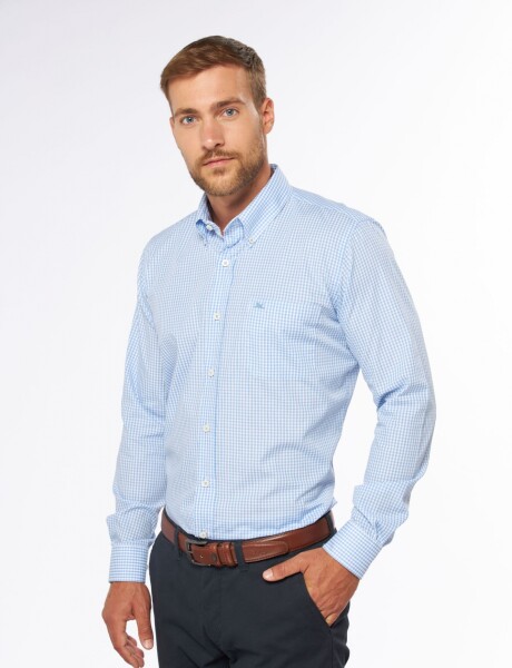 CAMISA SPORT A CUADROS Azul