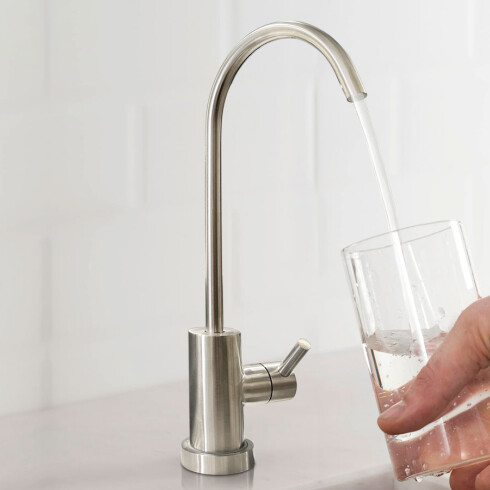 Griferia Auxiliar Monocomando De Mesada Para Filtro Clever Brush Nickel 000