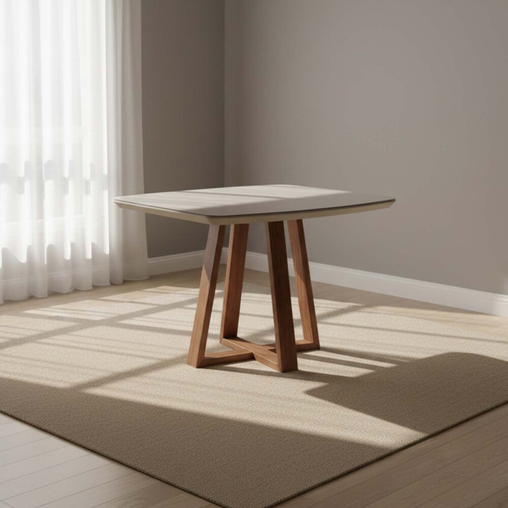 MESA DE COMEDOR MDF-Y-MADERA BLANCO BENNETT