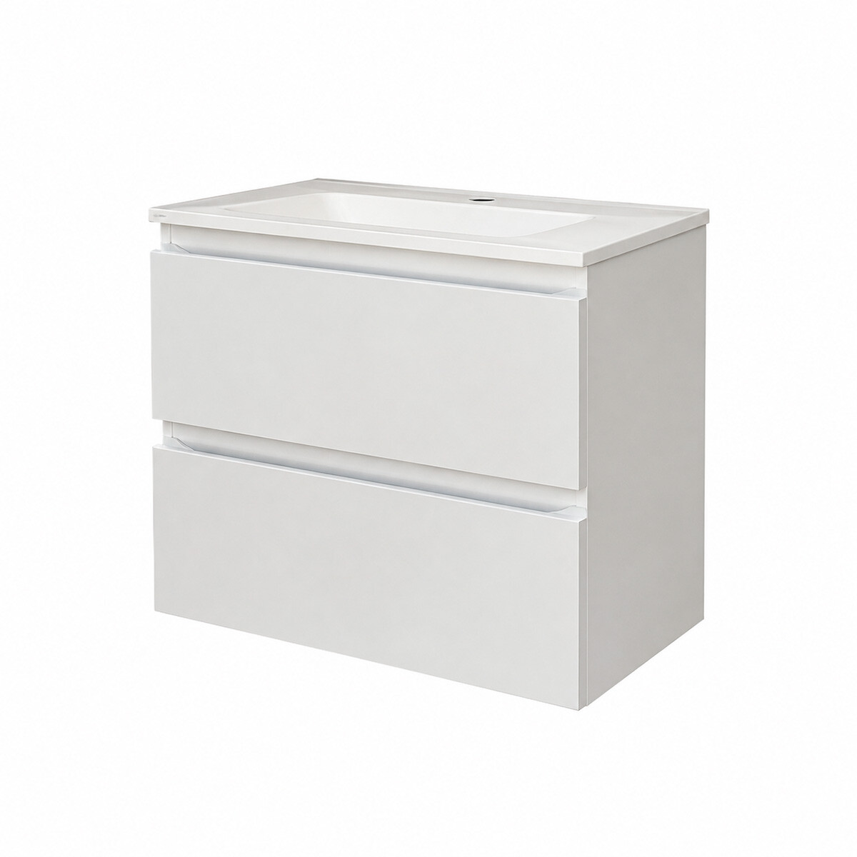 Mueble De Baño Blanco Con Bacha Blanca 