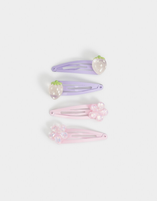 Hebillas Infantiles Frutas Set De Hebillas Tic Tac - Combinacion Bicolor