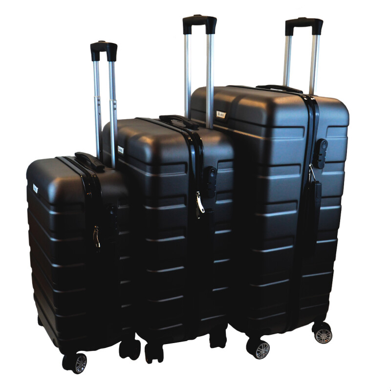 Set 3 Valijas rígidas 4 ruedas 20 24 28 Premium NEGRO