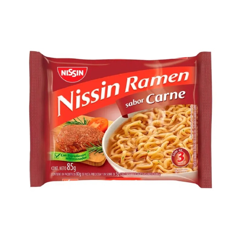 NISSIN FIDEO RAMEN CARNE 85G Nissin Fideo Ramen Carne 85g