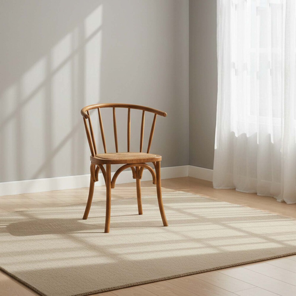 SILLA DE COMEDOR MADERA NATURAL-BEIGE WINDSOR