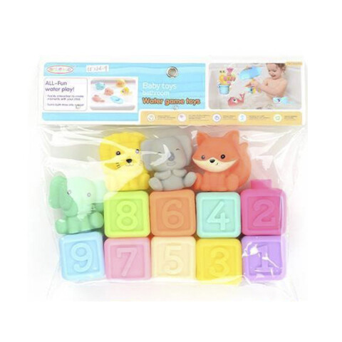 Set x 13 Cubos y Animalitos Apilables para el Agua U