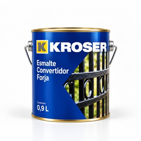 ESMALTE CONVERTIDOR FORJA GRIS PLATA 0.9L KROSER ++ N/a