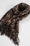 Bufanda animal print beige