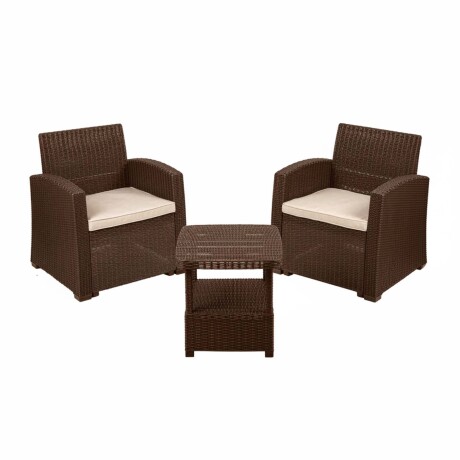 SET TERRAZA POLIPROPILENO MARRON MADRID