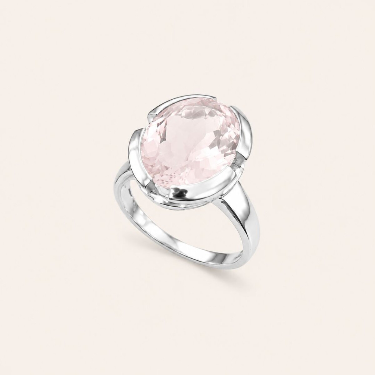 Anillo Numa Cuarzo Rosa - Plata 925 