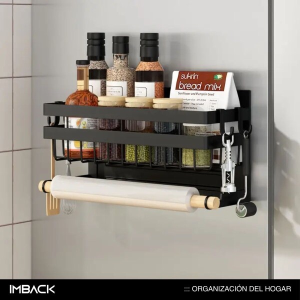 Estante Organizador con Iman Magnetico Porta Rollo Papel Cocina Heladera EST004 Estante Organizador con Iman Magnetico Porta Rollo Papel Cocina Heladera EST004
