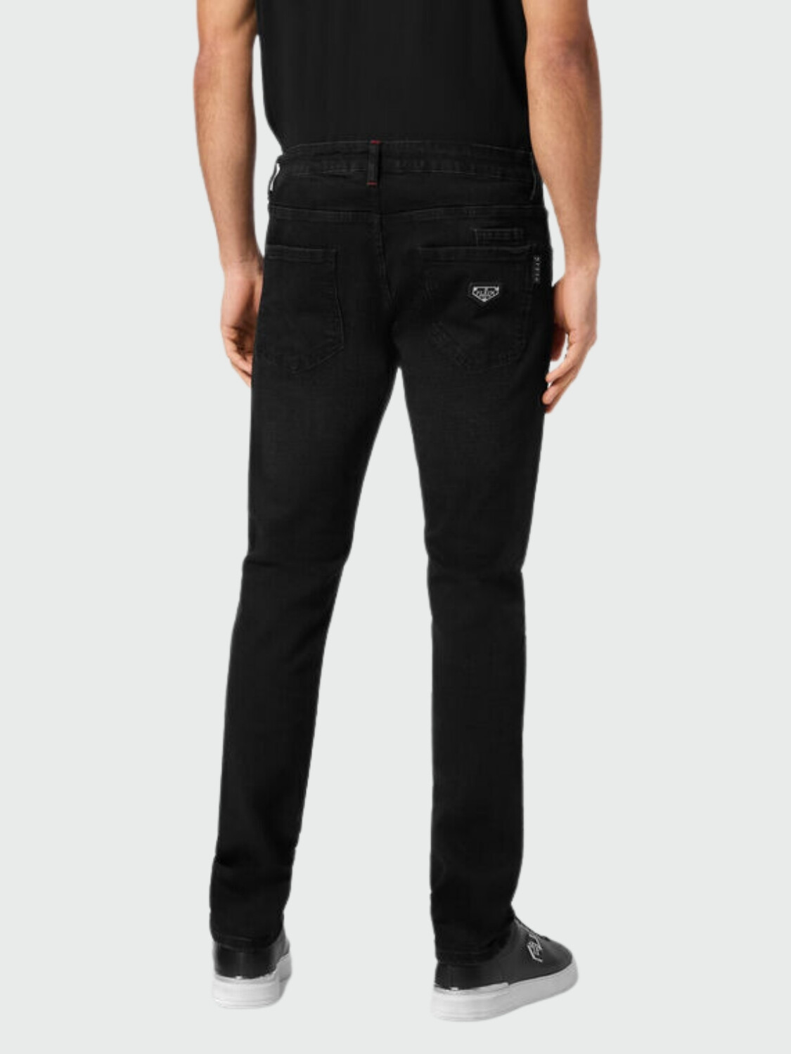 PHILIPP PLEIN - pantalones vaqueros corte recto básicos Negro