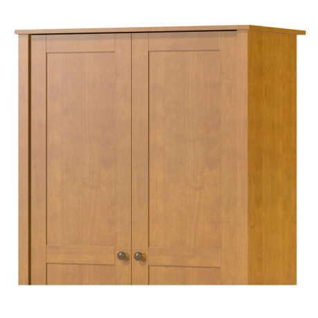 Ropero 2 puertas 1 cajion Madera maciza Linea Colonial Marron