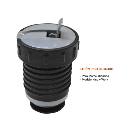 Tapón Pico Cebador para Termo Marca Thermos Modelo King-Work Negro/gris