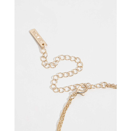 Collar Corto Con Cubic Zirconia Dorado