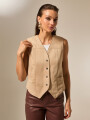 Chaleco Arven Beige Claro
