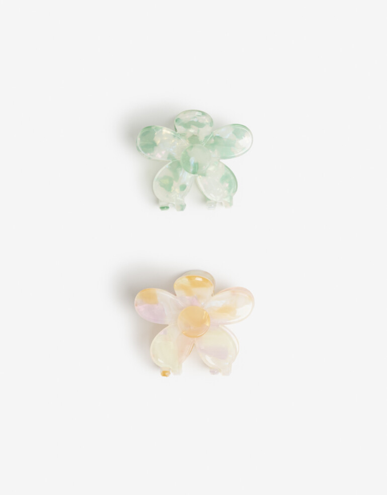 Broches Sets Flores Set De Broches Flores - Combinacion Bicolor