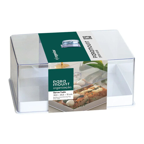 Cubre Alimentos Comidas Diamond Rectangular 30.5x20.5x15Cm Transparente