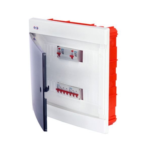 Tablero de embutir 36 módulos con puerta blanca CO7808