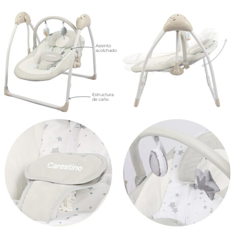 Mecedora Bouncer Electrónico Carestino con Musica Gris