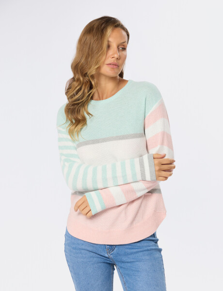 BUZO TEJIDO RAYADO Verde