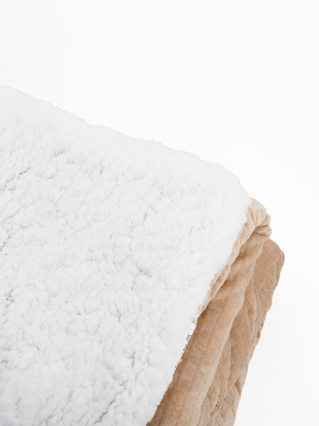 MANTA SHERPA LISA 2 PLAZAS BEIGE