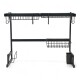 Escurridor Para Vajilla Sobre Pileta Con 1 Estante Acero Color Negro 65 cm Negro