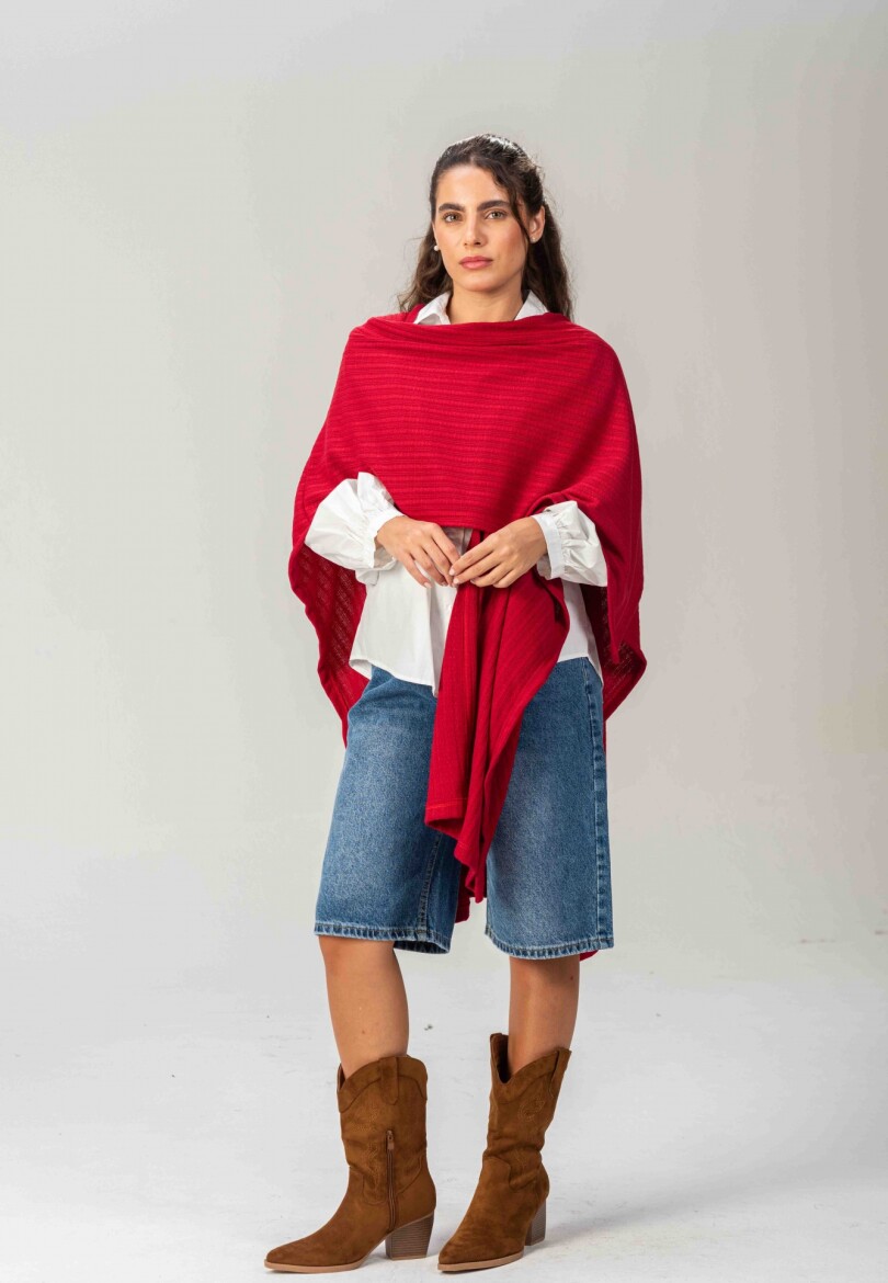 Ruana Abazo Rojo