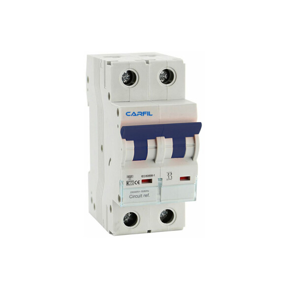 Llave térmica EPB-63Ne MCB 2P 63A 4.5kA CF2263X