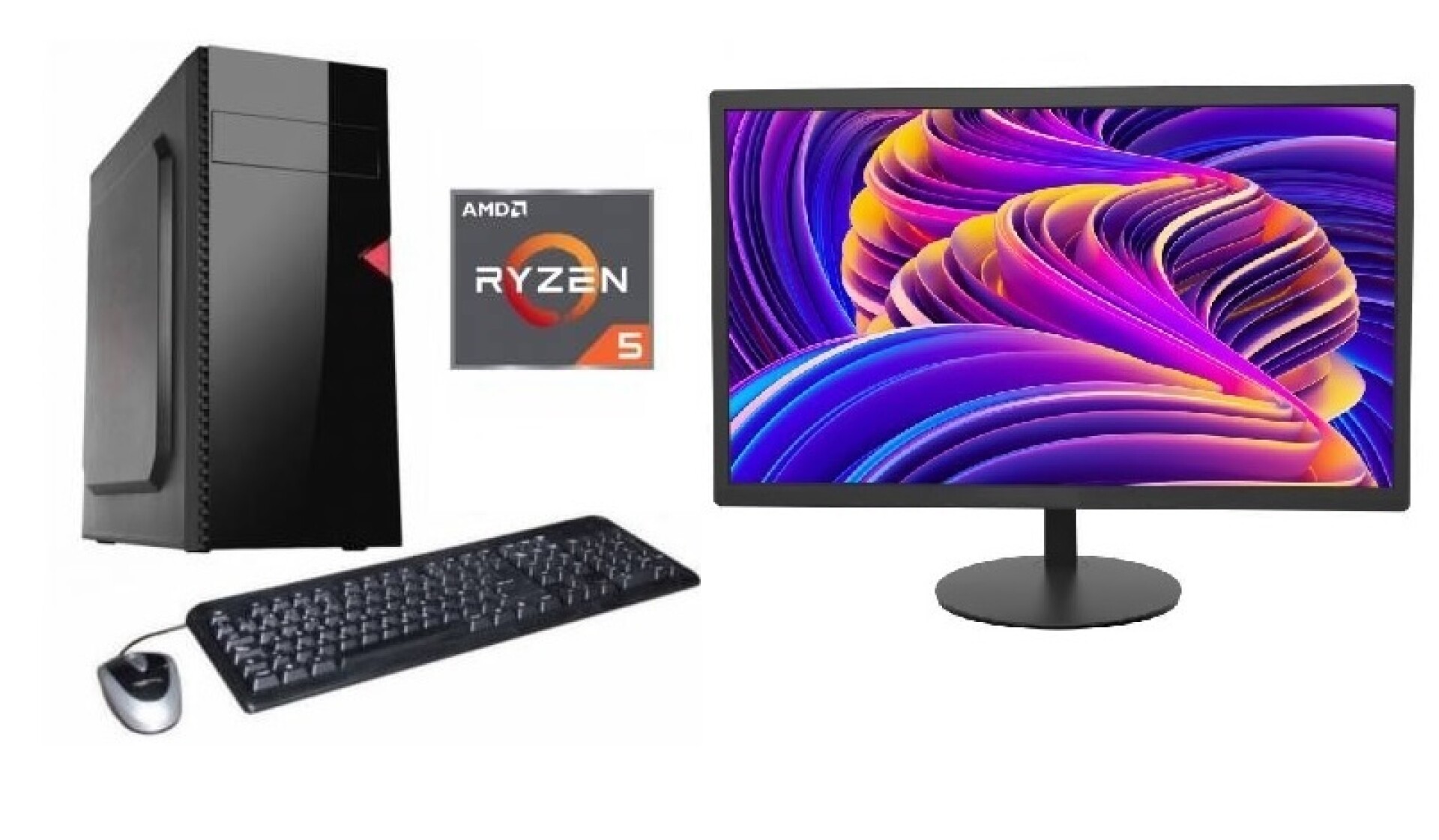 Combo Equipo Amd Ryzen 5 + Monitor 19" Nuevos! 