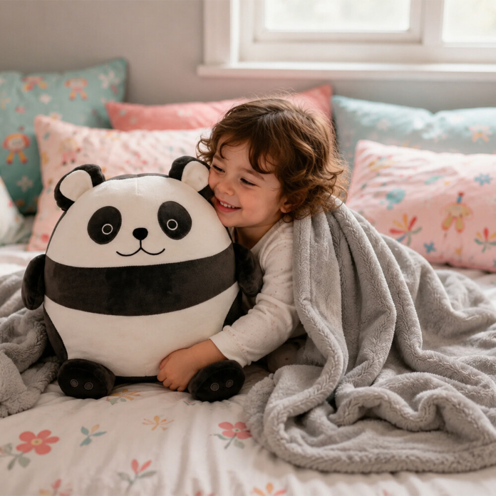 Frazada Peluche 1.60m X 1.00m Panda