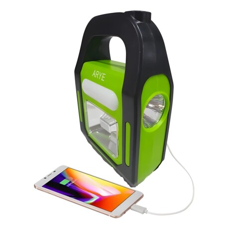Farol Recargable LED Arye Carga USB y Solar + Función de Powerbank Farol Recargable LED Arye Carga USB y Solar + Función de Powerbank