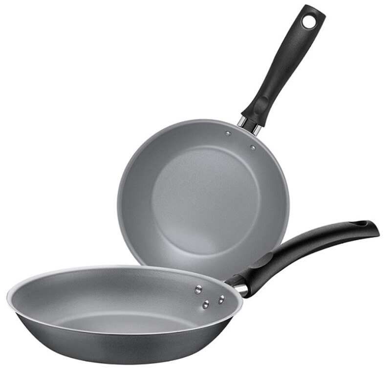 JUEGO DE SARTENES TURIN TRAMONTINA DE ALUMINIO DE 2 PIEZAS EN COLOR PLOMO JUEGO DE SARTENES TURIN TRAMONTINA DE ALUMINIO DE 2 PIEZAS EN COLOR PLOMO