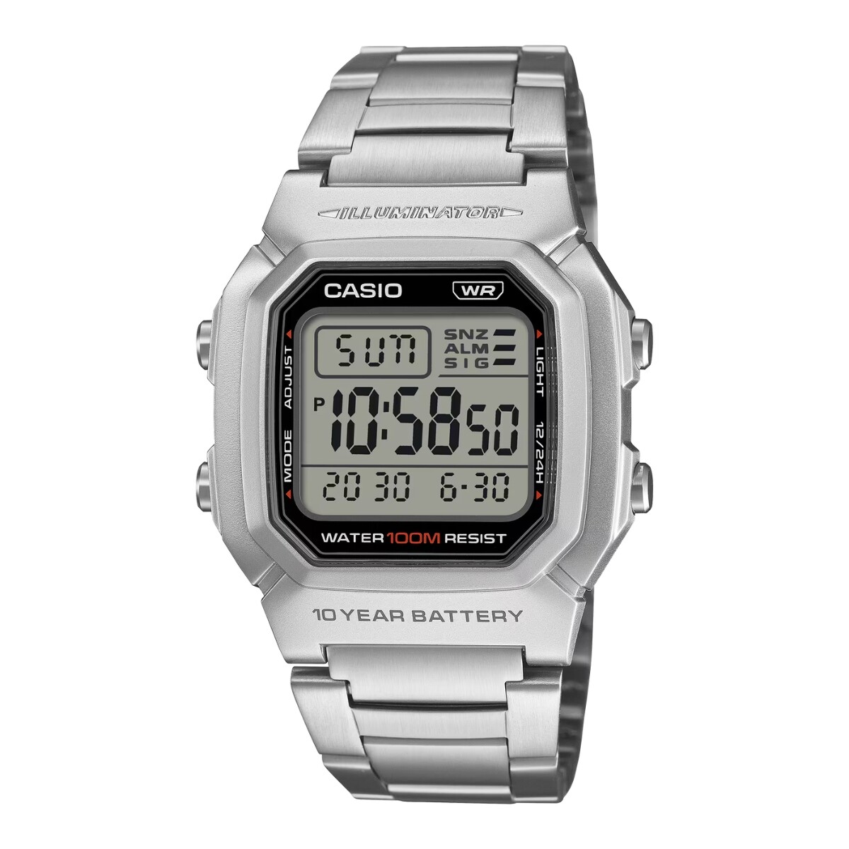 Reloj CASIO W800HD-1AVDF Acero Plateado Esfera 36mm 