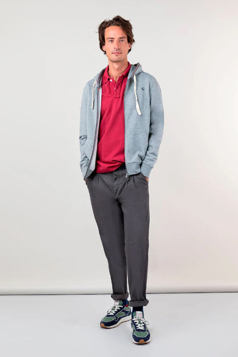 Sudadera Cremallera Gris