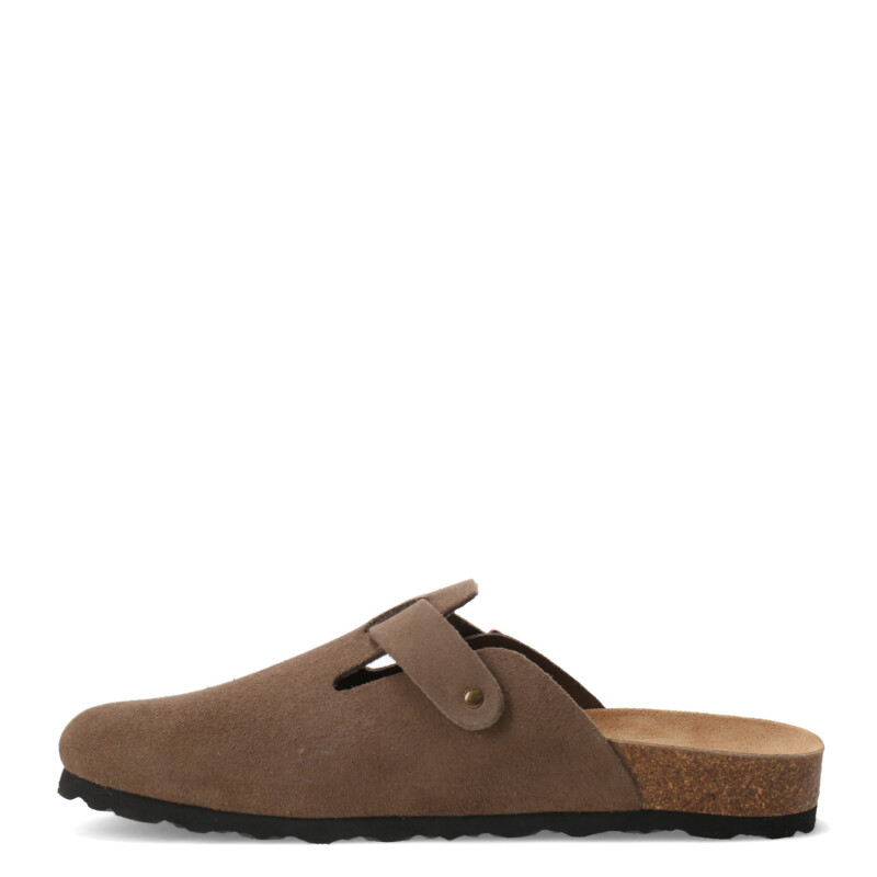 Sandalia de Hombre Freeway Zueco Casual 1 Hebilla Taupe