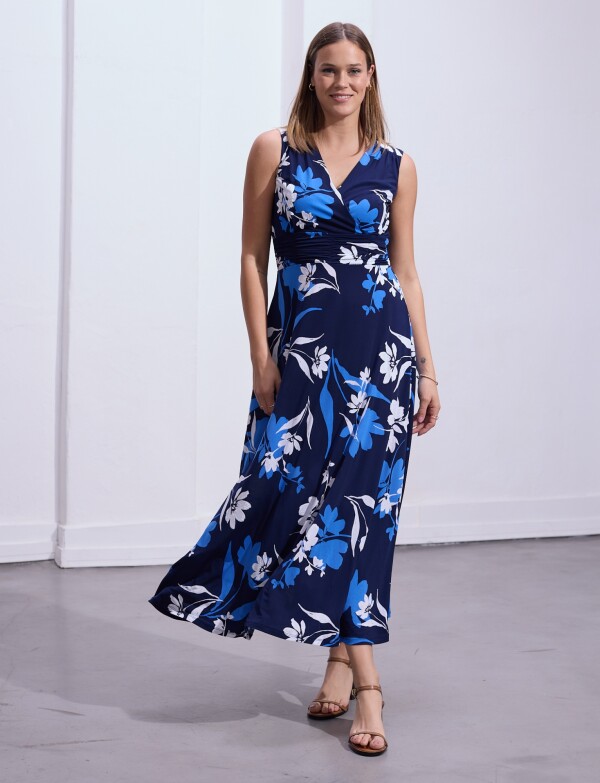 Vestido Maxi Flores AZUL/MULTI
