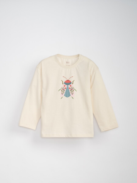Remera estampa Beige