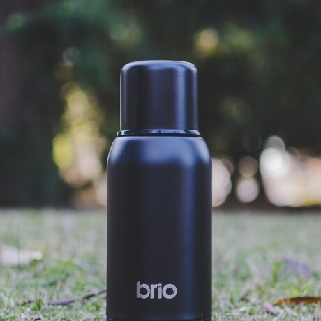 Termo Acero Inox 750 Ml brio Con Pico Cebador Negro