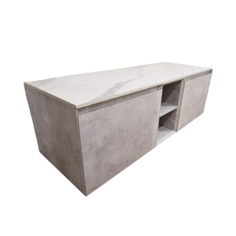 MUEBLE DOBLE CON CAJONES - CADA MODULO ES DE 59.2X51.9X45 - COLOR GRIS CLARO 000