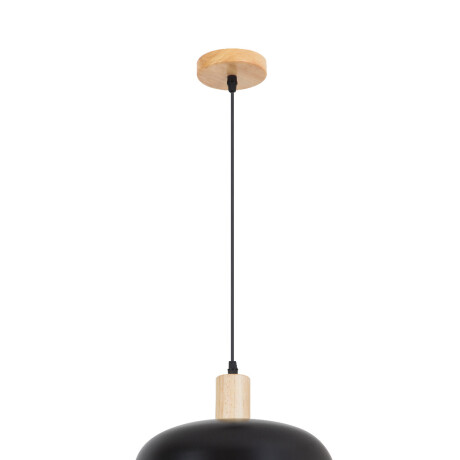 Colgante Para Techo En Madera Y Metal Negro