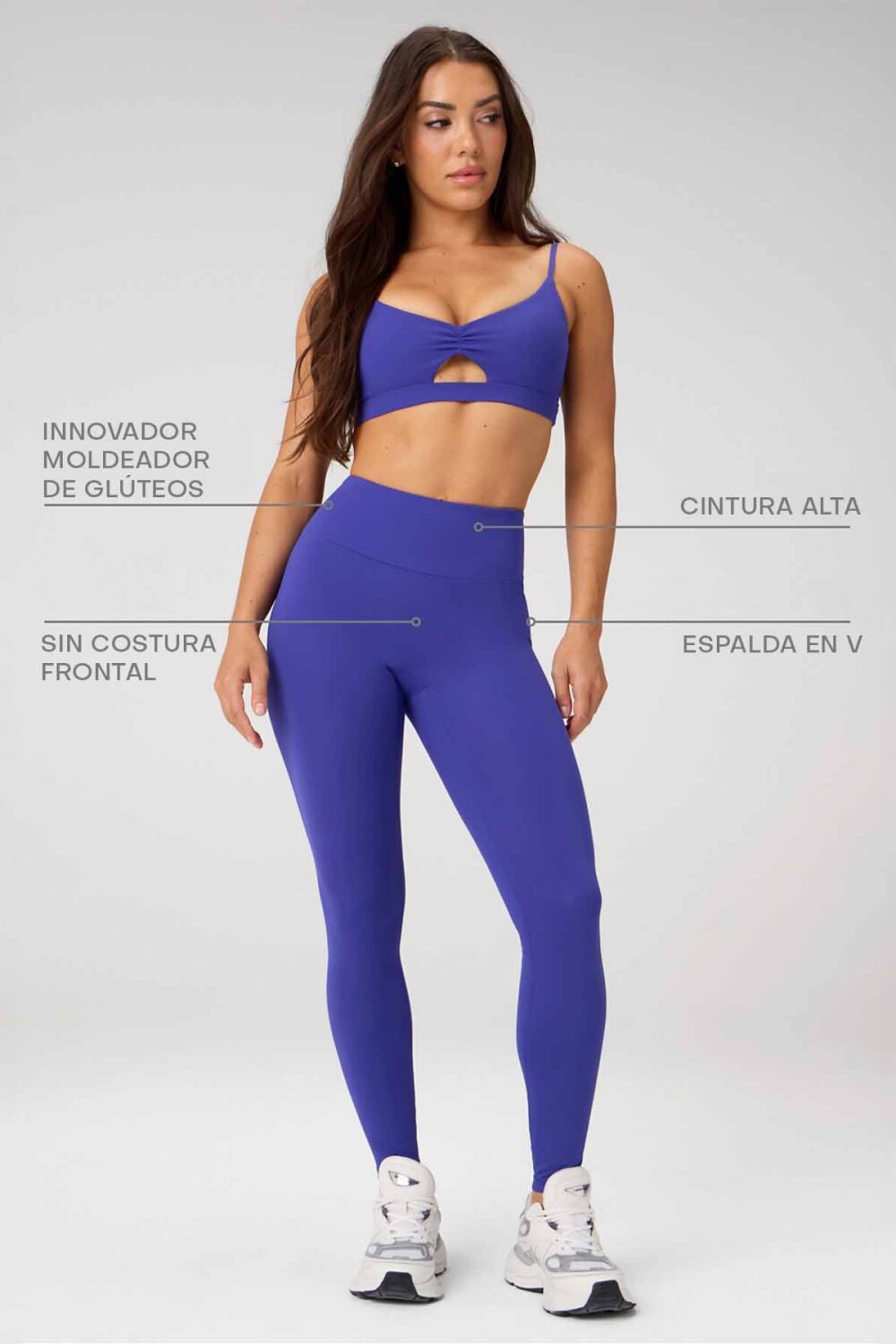 Leggings Booty Scrunch PureLuxe V-Back Mujer Nightfall