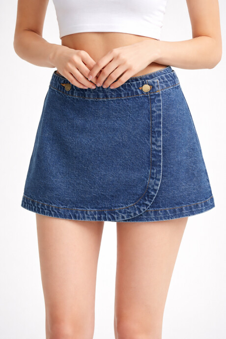 Falda Pipani Azul Medio