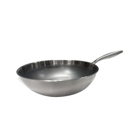 WOK ANTIADHERENTE ACERO-INOXIDABLE GRIS GIM43