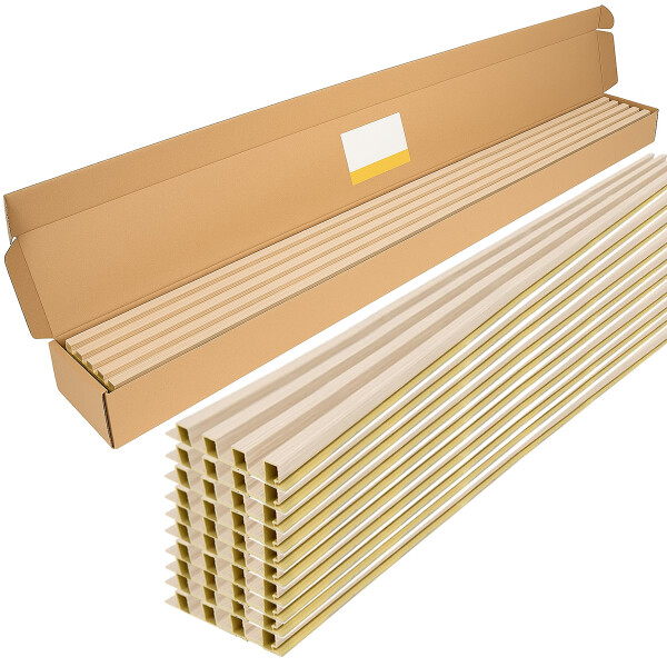 Wpc Revestimiento Caja x10 unidades 2,90x16cm Beige