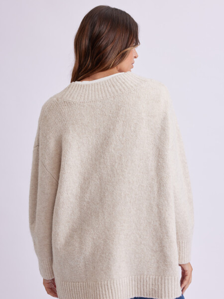 Cardigan de punto Crudo