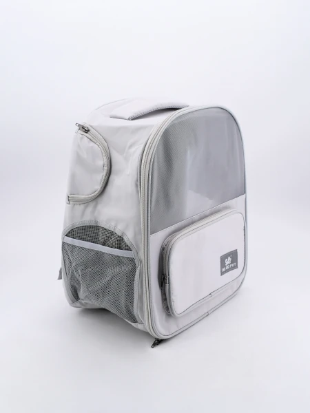 MOCHILA TRANSPORTADORA DE MASCOTAS GRIS