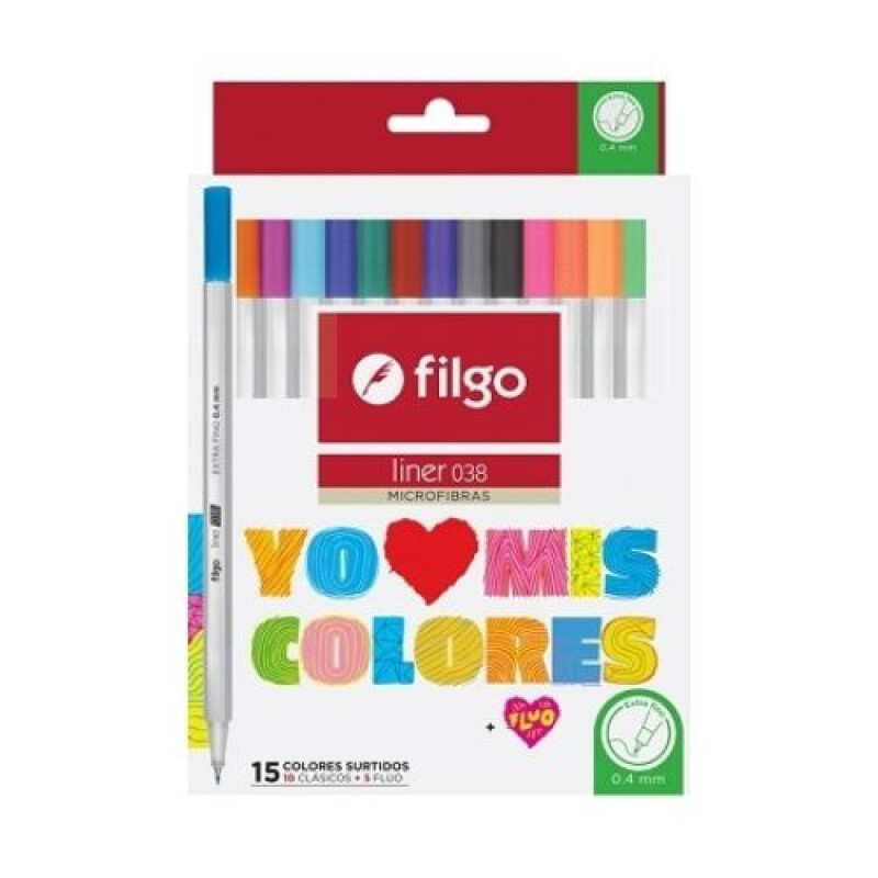 Filgo microfibra 038 estuche 15 surtido Filgo Microfibra 038 Estuche 15 Surtido