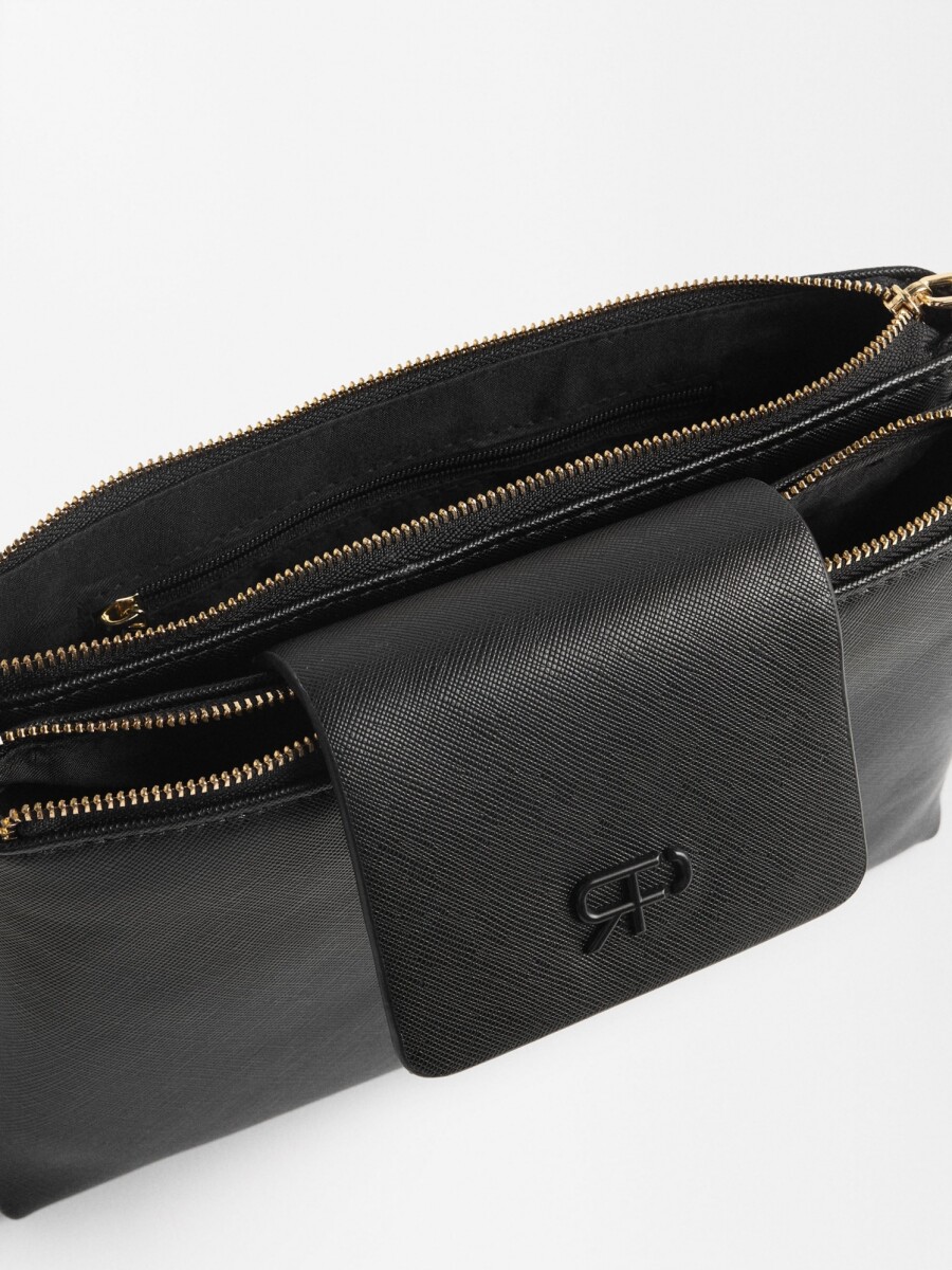 Bolso Bandolera Doble negro